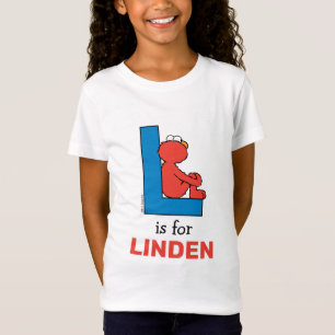 Elmo Alfabetet L Blå T Shirt