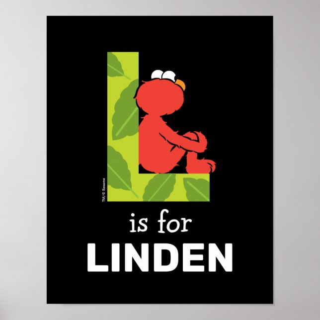 Elmo Alfabetet | L Löv Poster (Framsidan)