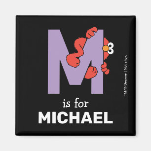 Elmo Alfabetet M Lila Magnet