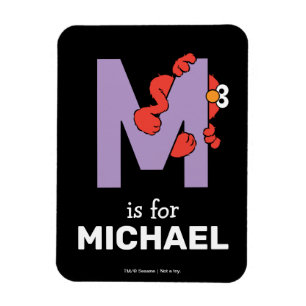 Elmo Alfabetet M Lila Magnet
