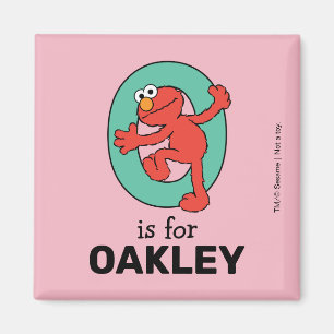 Elmo Alfabetet O Teal Magnet