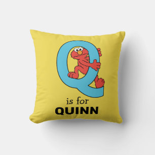 Elmo Alfabetet   Q Blå Kudde