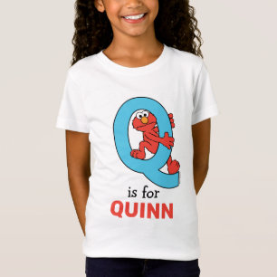 Elmo Alfabetet Q Blue T Shirt