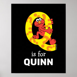 Elmo Alfabetet   Q Frågetecken Poster