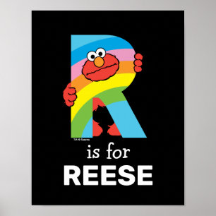 Elmo Alfabetet   R Regnbåge Poster