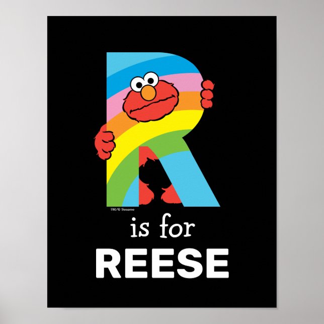 Elmo Alfabetet | R Regnbåge Poster (Framsidan)
