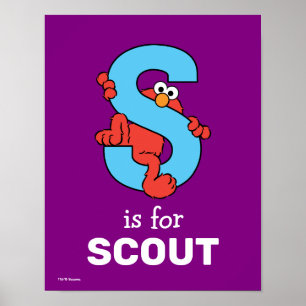 Elmo Alfabetet S Blå Poster