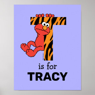Elmo Alfabetet T Tiger Poster