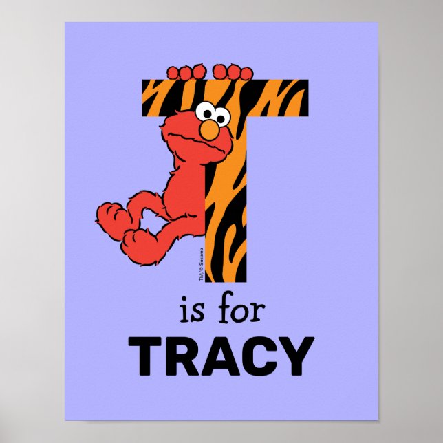 Elmo Alfabetet | T Tiger Poster (Framsidan)