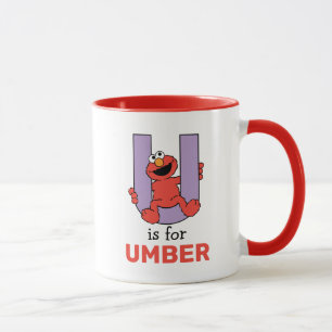 Elmo Alfabetet U Lila Mugg