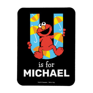 Elmo Alfabetet U Paraply Magnet