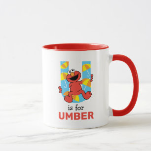 Elmo Alfabetet U Paraply Mugg