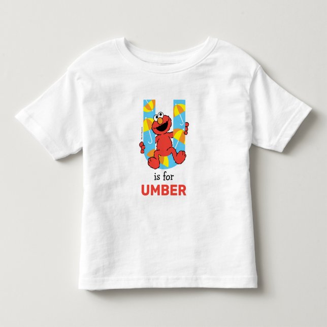 Elmo Alfabetet | U Umbrella T Shirt (Framsida)