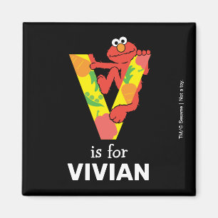 Elmo Alfabetet V Grönsak Magnet
