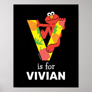 Elmo Alfabetet   V Grönsak Poster