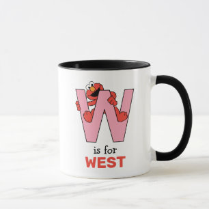 Elmo Alfabetet W Rosa Mugg