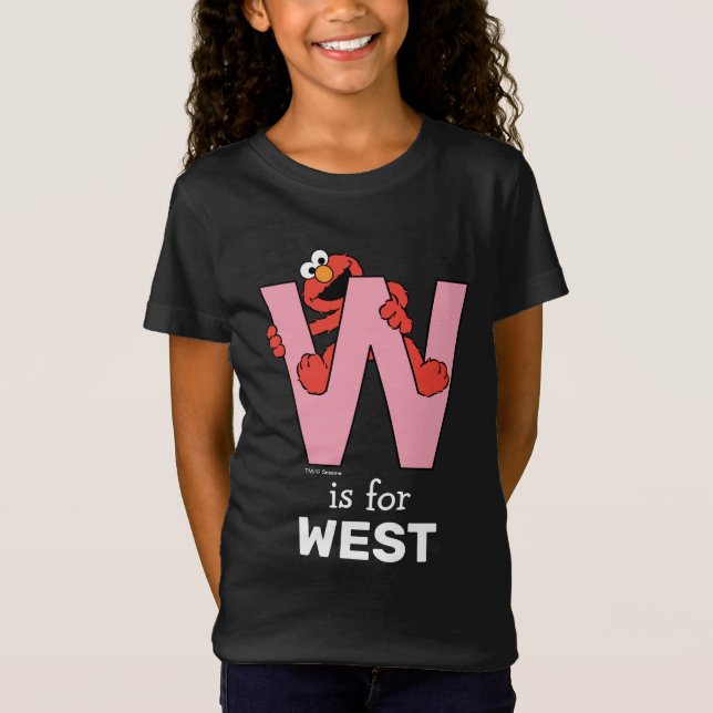 Elmo Alfabetet | W Rosa T Shirt (Framsida)