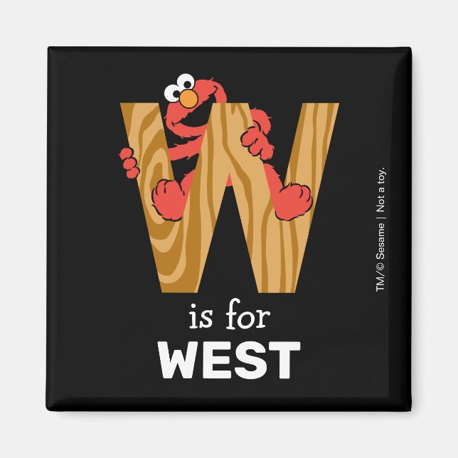 Elmo Alfabetet | W Wood Magnet (Framsidan)
