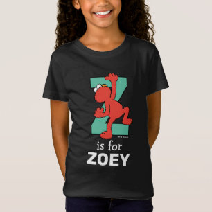 Elmo Alfabetet   Z Teal T Shirt