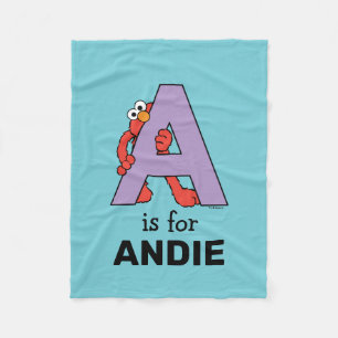 Elmo Alphabet   A LILA Fleecefilt