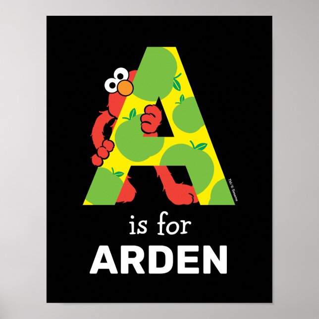 Elmo Alphabet | Äpple Poster (Framsidan)