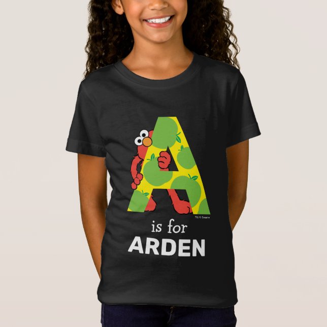 Elmo Alphabet | Äpple T Shirt (Framsida)