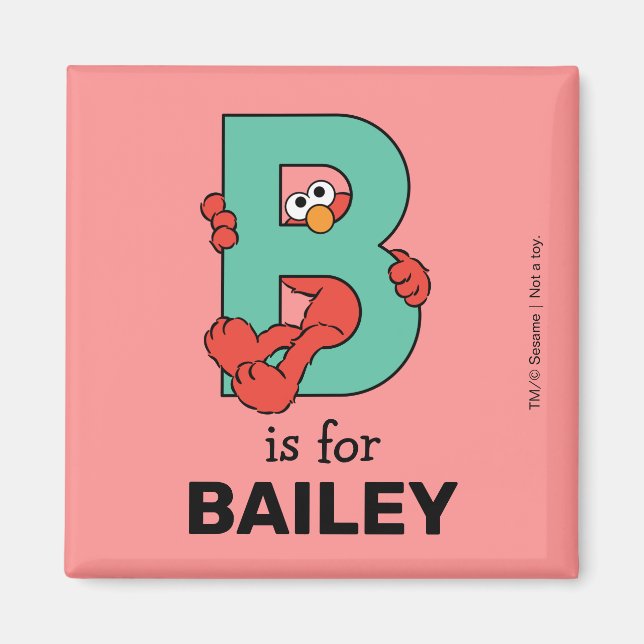 Elmo Alphabet | B Teal Magnet (Framsidan)