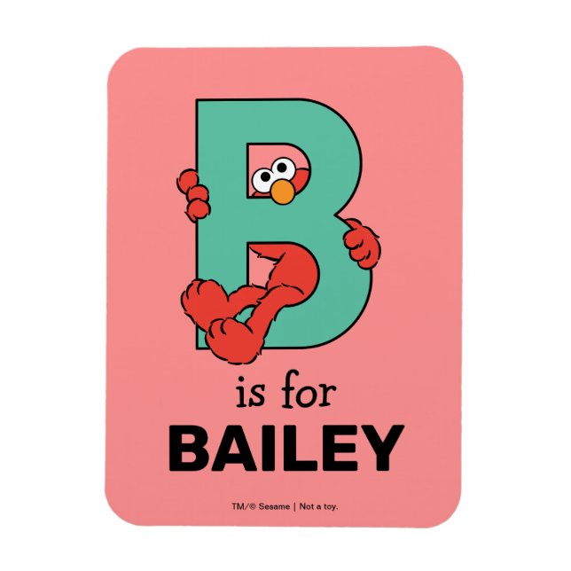 Elmo Alphabet | B Teal Magnet (Vertikal)