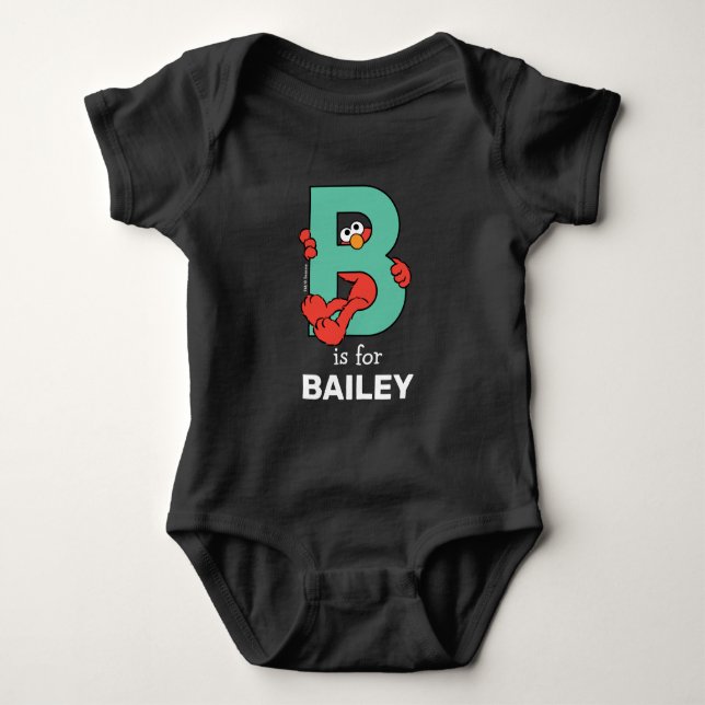 Elmo Alphabet | B Teal T Shirt (Framsida)