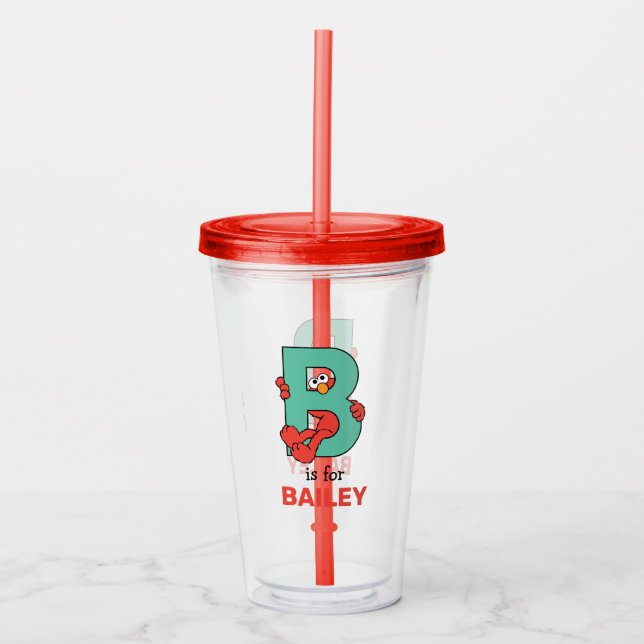 Elmo Alphabet | B Teal Take Away Mugg (Framsida)