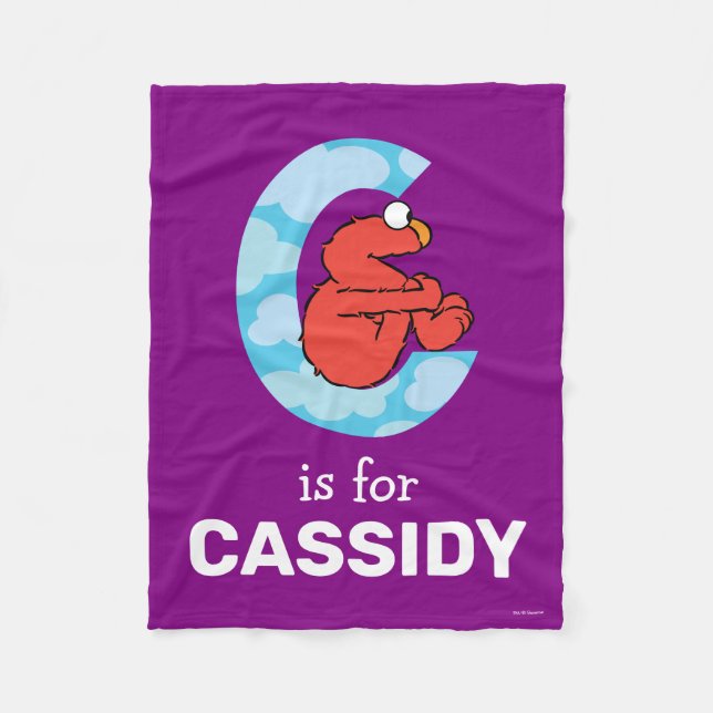 Elmo Alphabet | C Moln Fleecefilt (Framsidan)