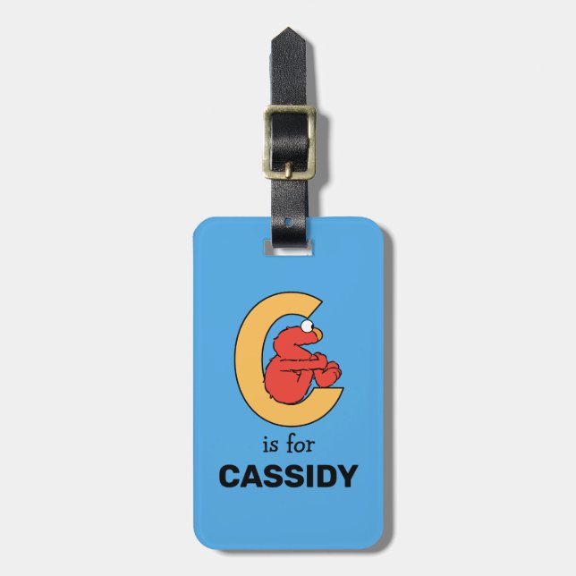 Elmo Alphabet | C-Orange Bagagebricka (Vertikal Framsida)