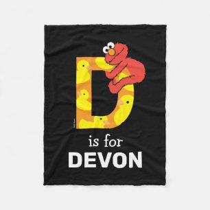 Elmo Alphabet   D ANKA Fleecefilt