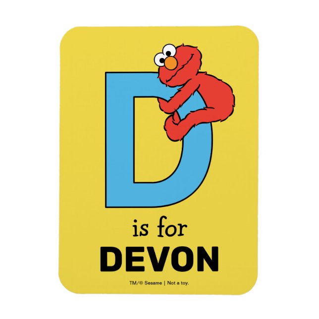 Elmo Alphabet | D Blue Magnet (Vertikal)