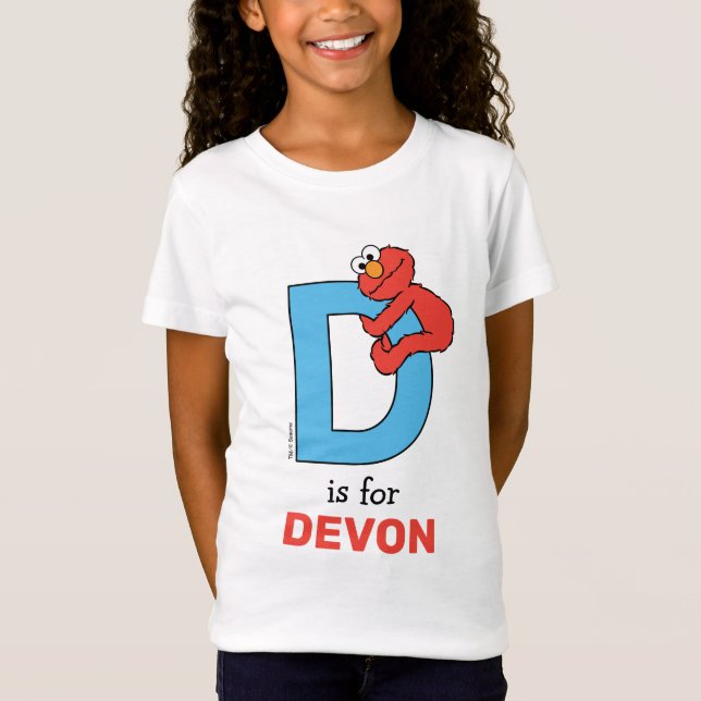 Elmo Alphabet | D Blue T Shirt (Framsida)