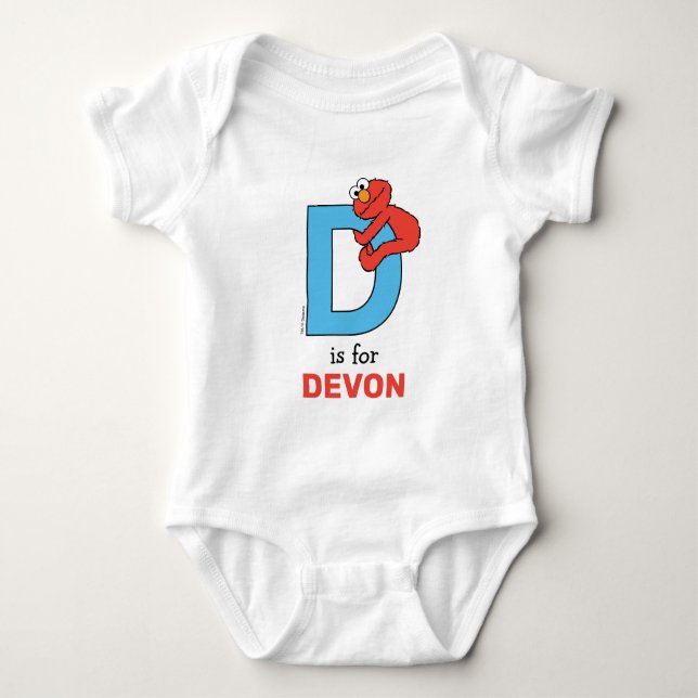 Elmo Alphabet | D Blue T Shirt (Framsida)