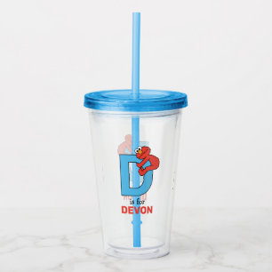 Elmo Alphabet D Blue Take Away Mugg