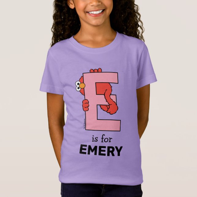 Elmo Alphabet | E ROSA T Shirt (Framsida)