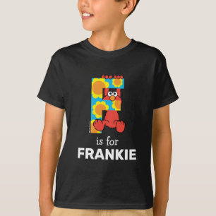 Elmo Alphabet F Blommor T Shirt