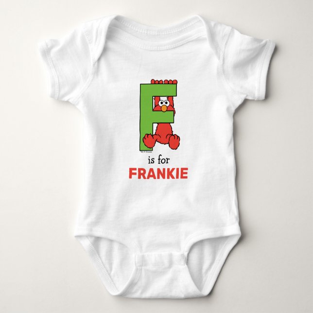 Elmo Alphabet | F GRÖNT T Shirt (Framsida)