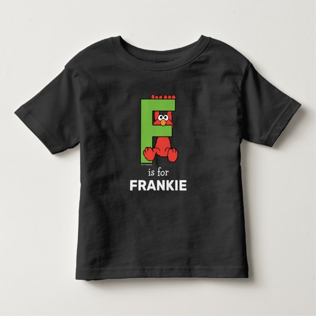Elmo Alphabet | F GRÖNT T Shirt (Framsida)