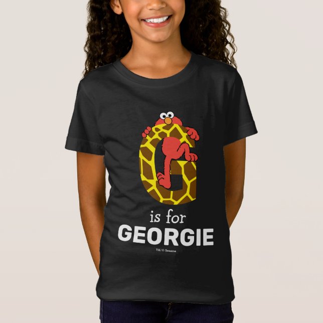 Elmo Alphabet | G Giraffe T Shirt (Framsida)