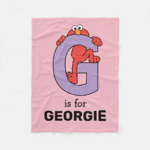 Elmo Alphabet G LILA Fleecefilt