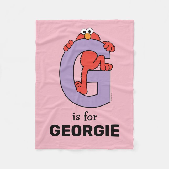 Elmo Alphabet | G LILA Fleecefilt (Framsidan)