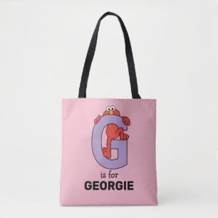 Elmo Alphabet G LILA Tygkasse
