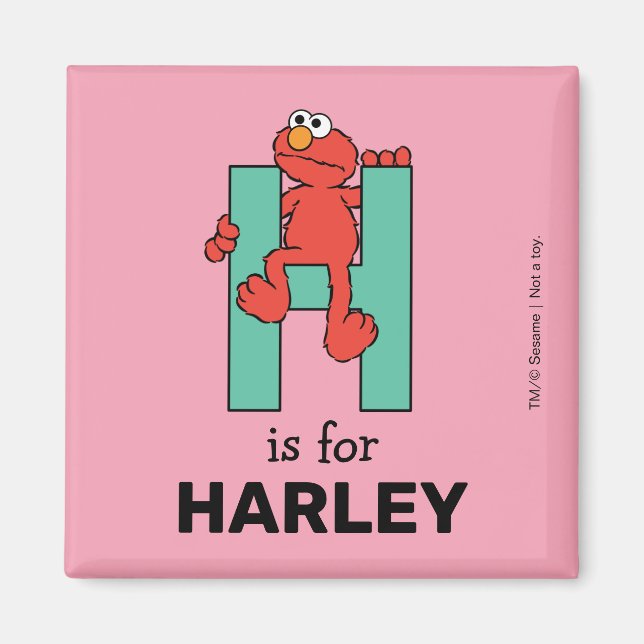 Elmo Alphabet | H-Grönt Magnet (Framsidan)