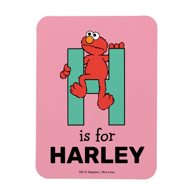 Elmo Alphabet | H-Grönt Magnet (Vertikal)