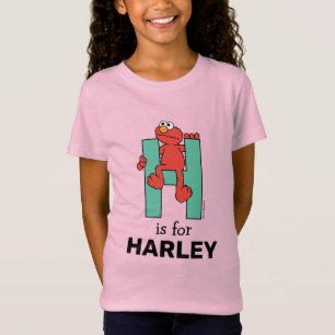Elmo Alphabet H-Grönt T Shirt