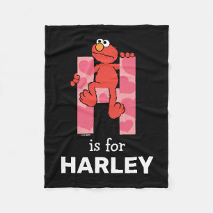 Elmo Alphabet   H Hjärter Fleecefilt
