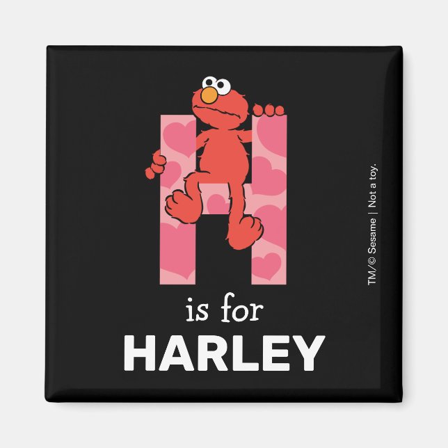 Elmo Alphabet | H Hjärter Magnet (Framsidan)